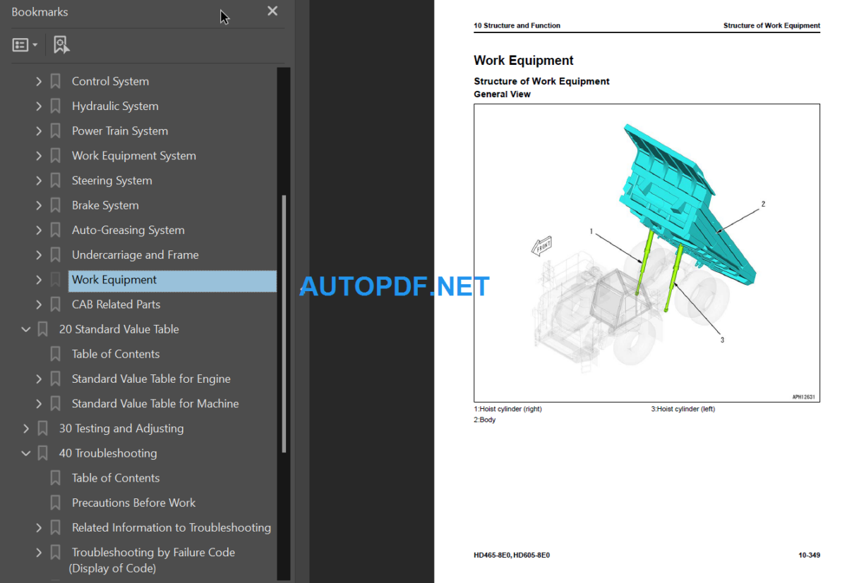 HD465-8E0 HD605-8E0 (35001 and up) Shop Manual