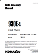 Komatsu 930E-4 (A31056 - A31692) Shop Manual