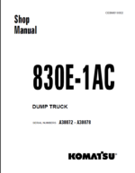 Komatsu 830E-1AC (A30072 - A30078) Shop Manual