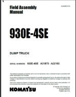 Komatsu 930E-4SE Field Assembly Manual (A31875 - A32193)