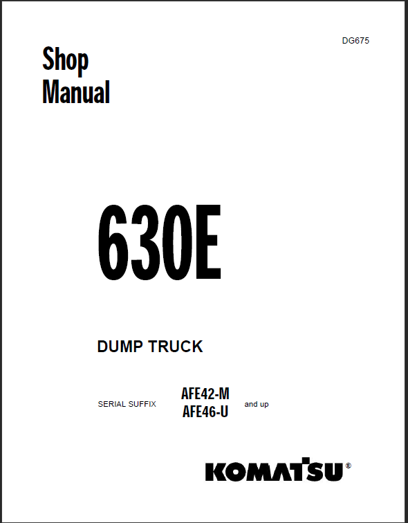 Komatsu 630E Shop Manual