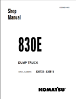 Komatsu 830E (A30733 - A30815) Shop Manual