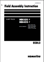 Komatsu HD325-7 HD405-7 Field Assembly Instruction