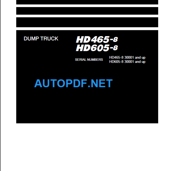 HD465-8 HD605-8 Shop Manual