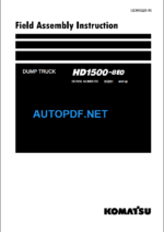 Komatsu HD1500-8E0 (SERIAL NUMBERS 85001 and up) Shop Manual