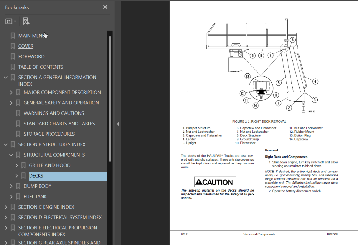 Komatsu 630E Shop Manual