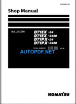 Komatsu Dozer D71EX-24 D71EX-24E0 D71PX-24 D71PX-24E0 Shop Manual