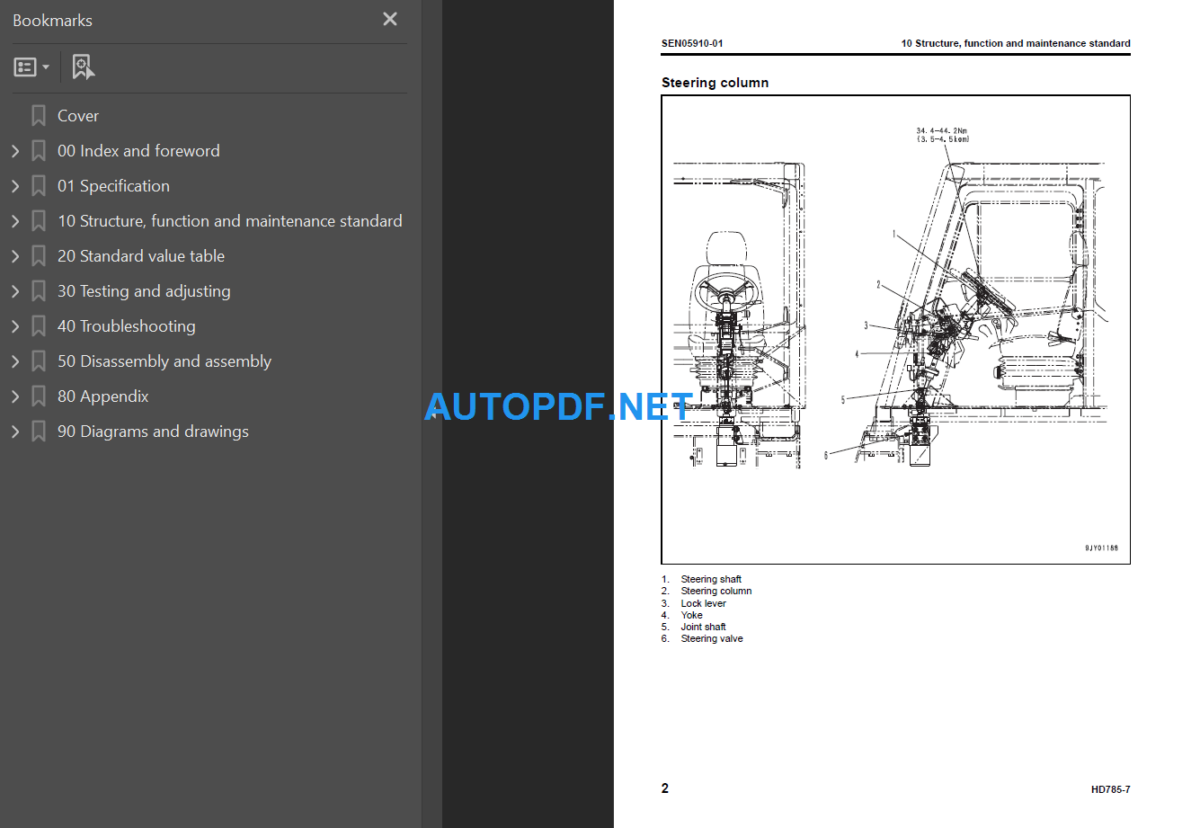 HD785-8 30001 and up Shop Manual