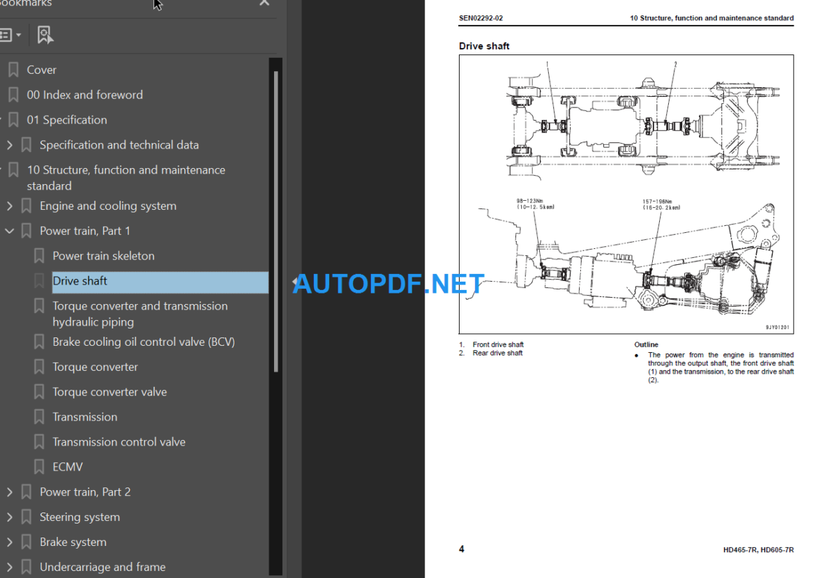 HD465-7R HD605-7R (15001 AND UP) Shop Manual