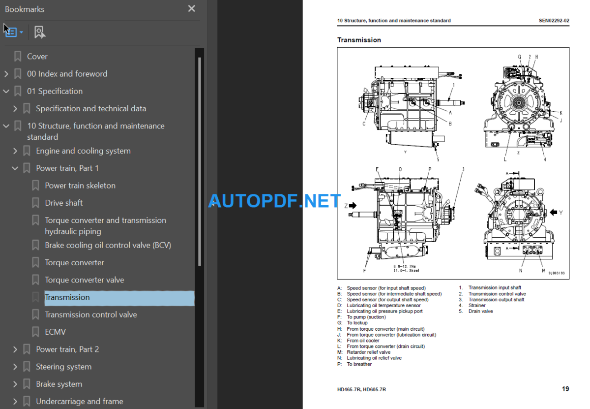 HD465-7R HD605-7R (15001 AND UP) Shop Manual