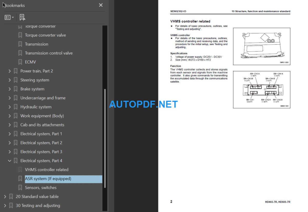 HD465-7R HD605-7R (15001 AND UP) Shop Manual