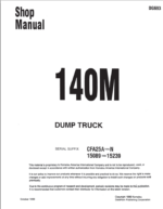 Komatsu 140M Shop Manual