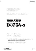 Komatsu D375A-5 Shop Manual