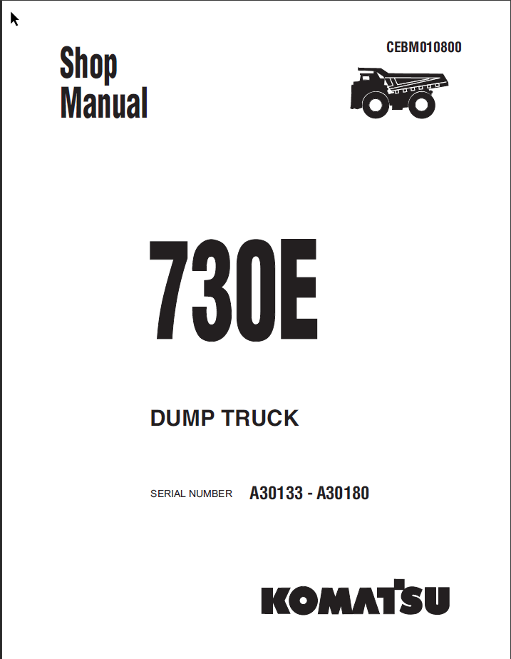 Komatsu 730E (A30133-A30180) Shop Manual
