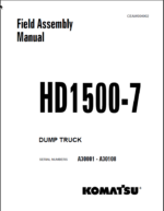 Komatsu HD1500-7 Field Assembly Manual (A30001 - A30108)