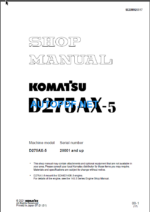 D275AX-5 Shop Manual (20001 and up)