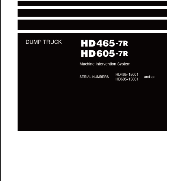 Komatsu HD465-7R HD605-7R Field Assembly Instruction