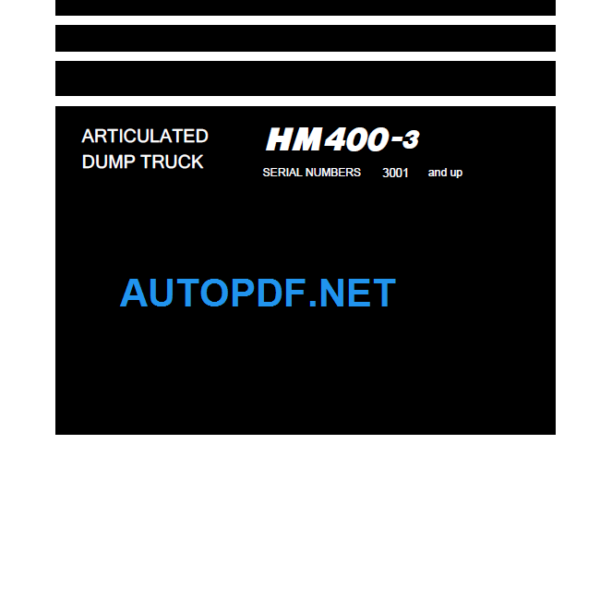 HM400-3 Shop Manual