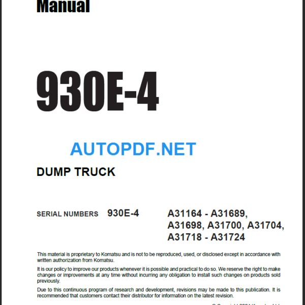 930E-4 Shop Manual