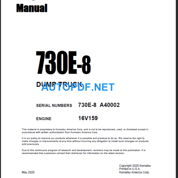 730E-8 (A40002) Shop Manual