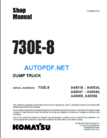 Komatsu 730E-8 (A40018 - A40034 A40041 - A40044 A40065 A40066) Shop Manual