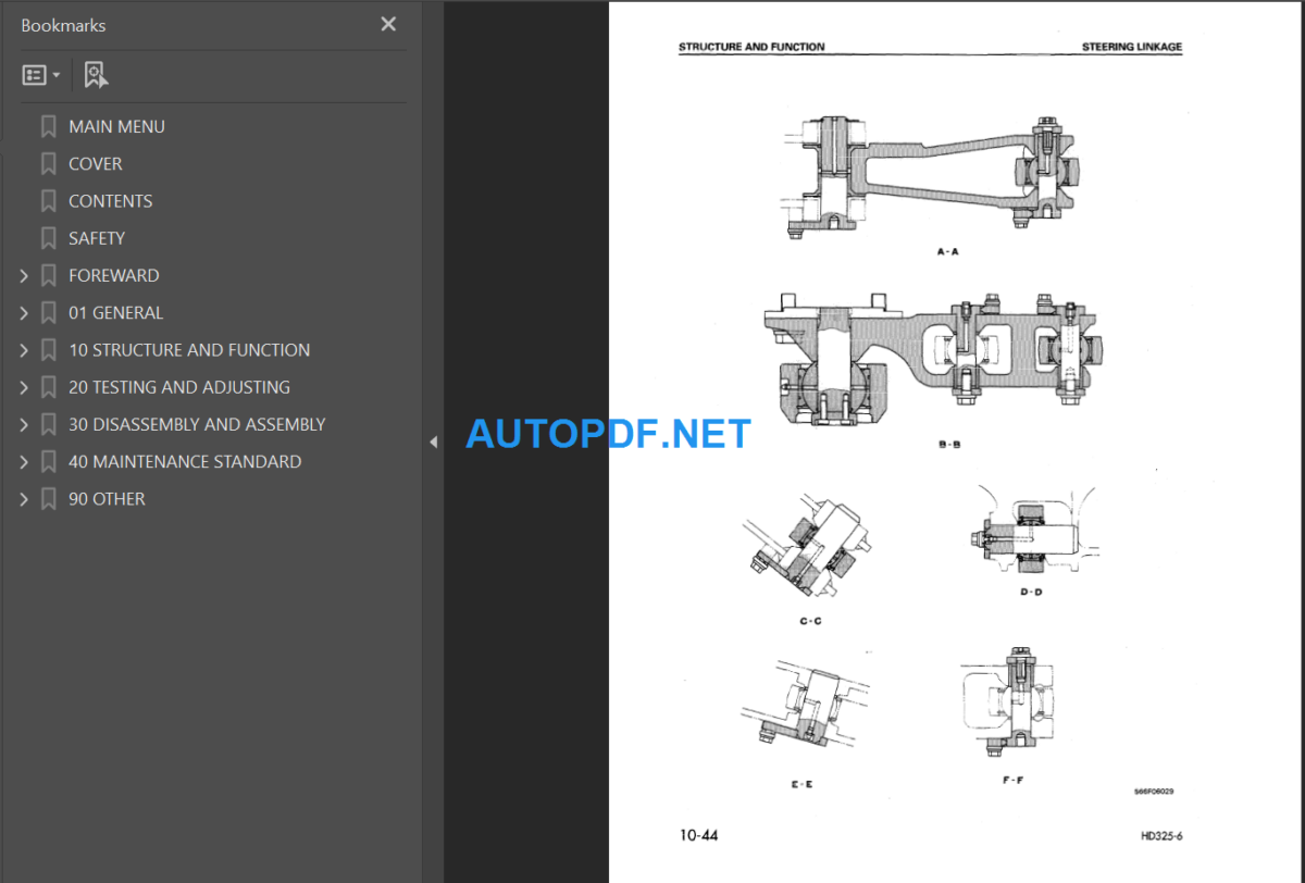 Komatsu HD326 7 HD405-6 Shop Manual