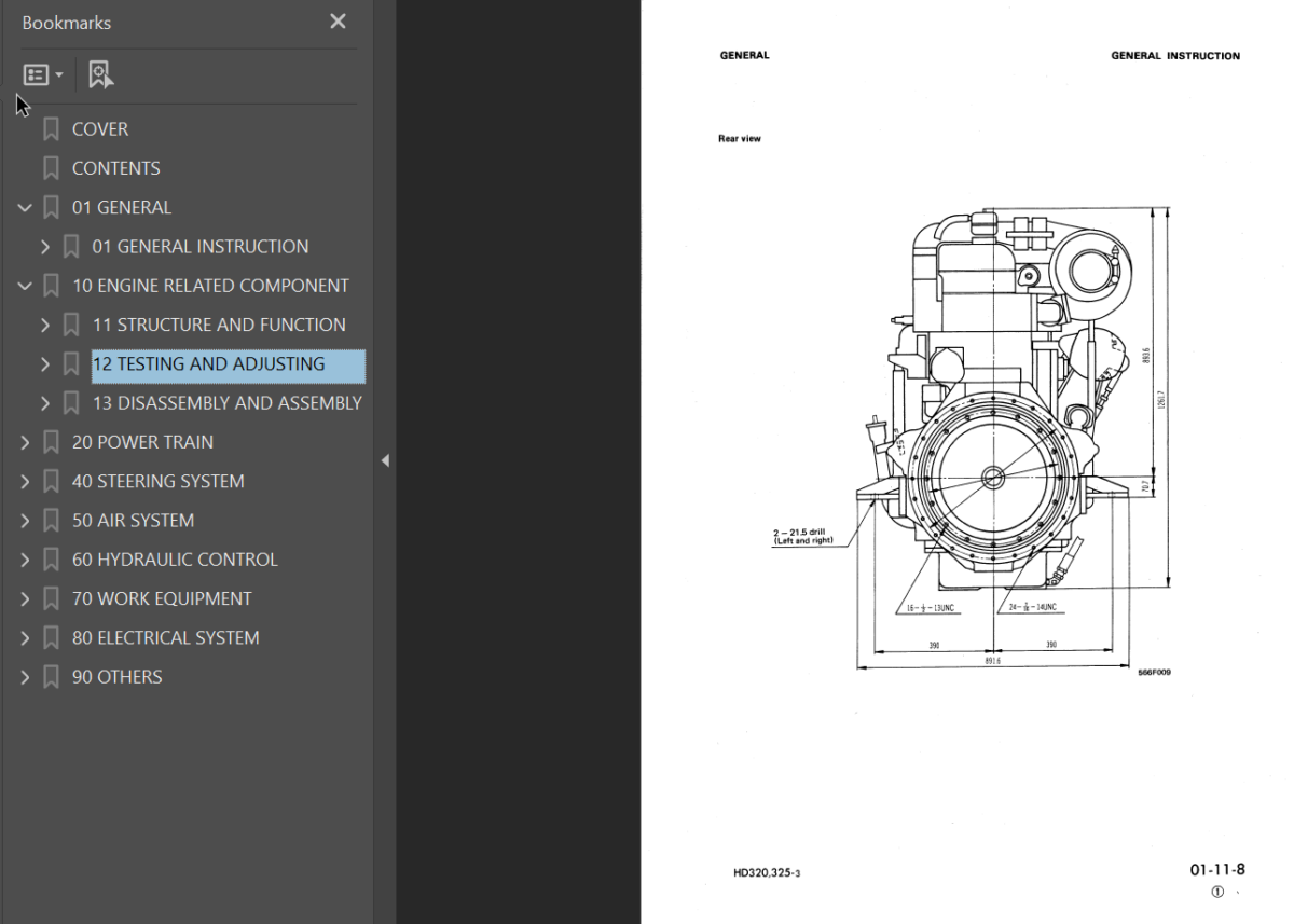 Komatsu HD320-3 HD325-3 Shop Manual