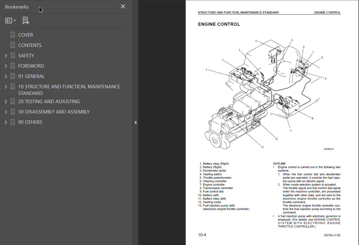 Komatsu D575A-3 SUPER DOZER Shop Manual