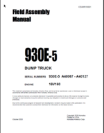 Komatsu 930E-5 Field Assembly Manual (A40067 - A40127)