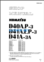 D40A P-3 D41AE P-3 D41A-3A Shop Manual