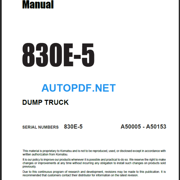 830E-5 Shop Manual