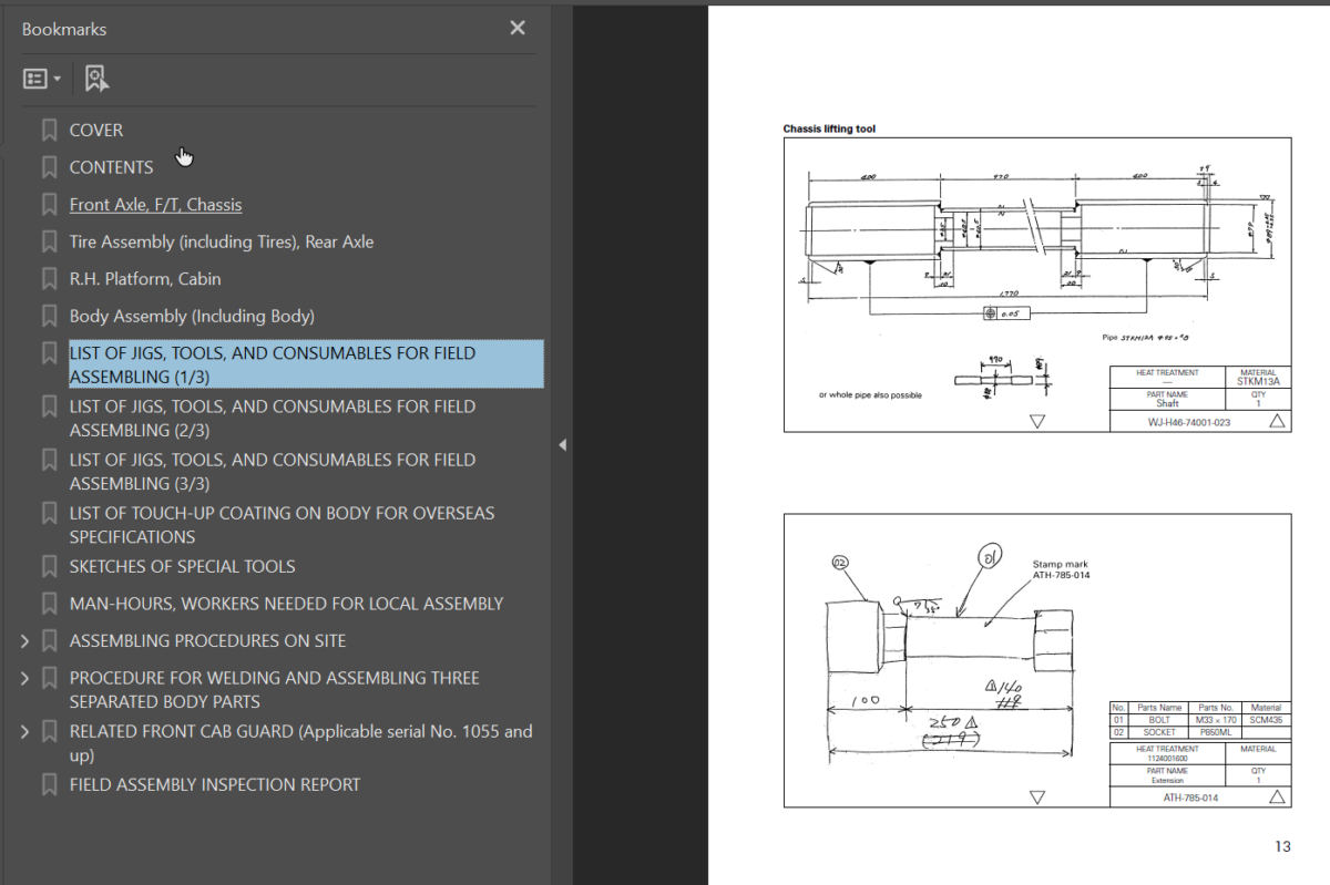 HD985-5 Field Assembly Instruction (1021 and up)