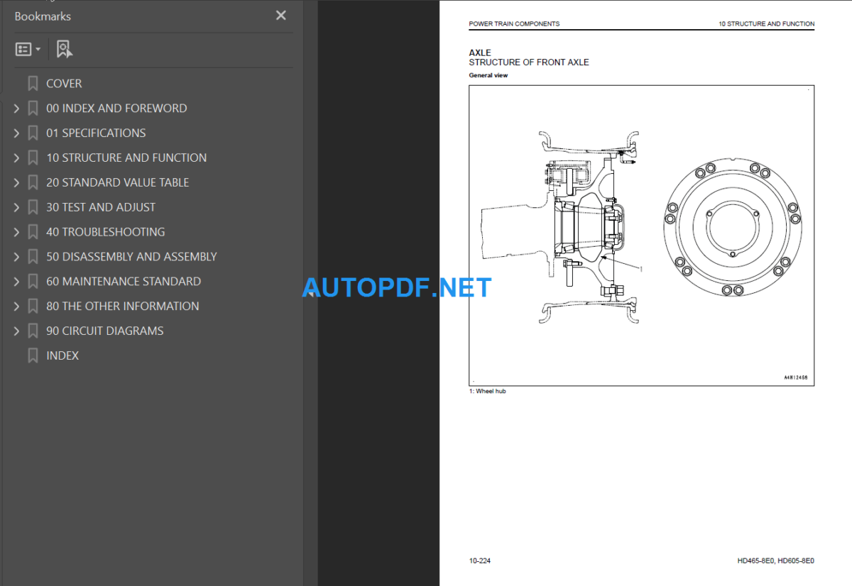 HD465-8E0 HD605-8E0 Shop Manual