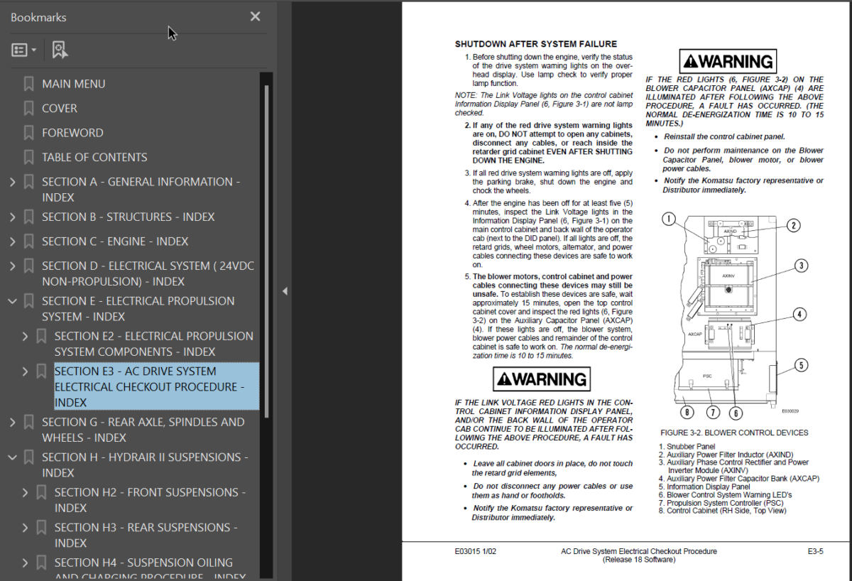 Komatsu 930E-2 (A30292) Shop Manual