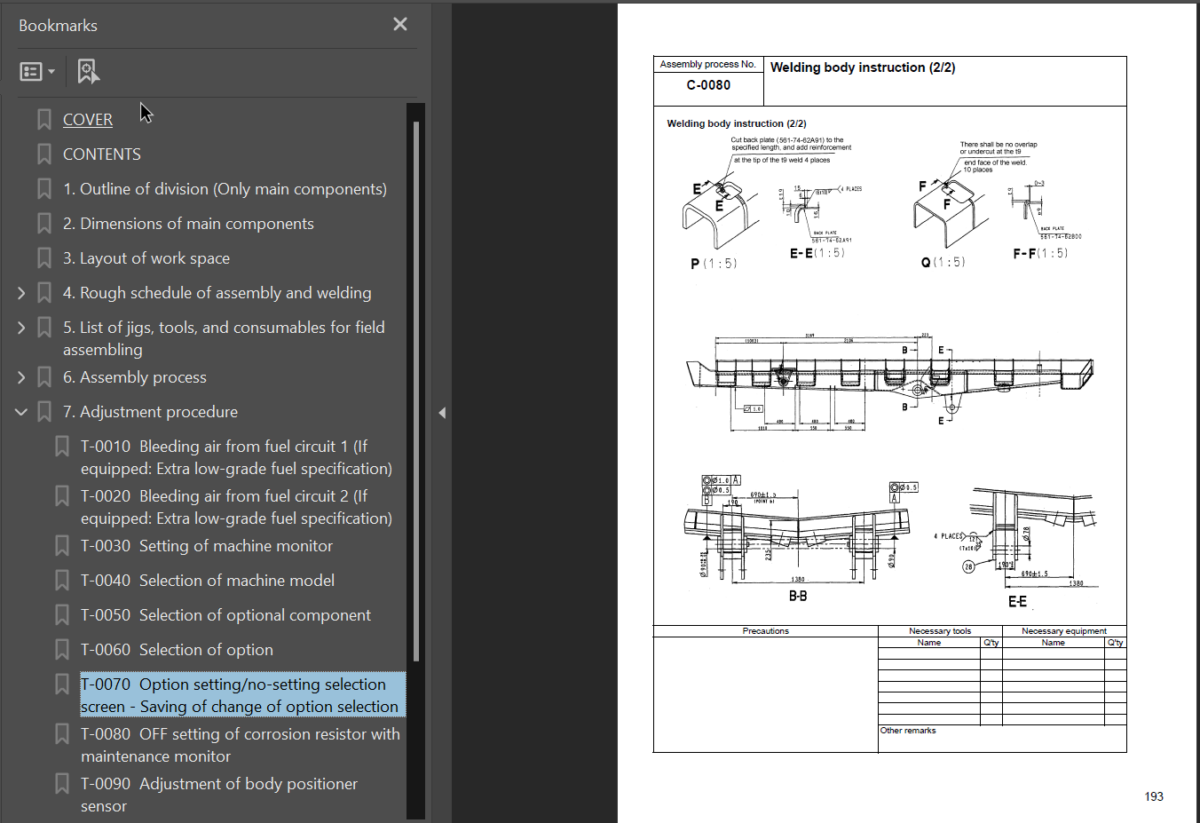 Komatsu HD785-7 Field Assembly Instruction (SERIAL NUMBERS N10001 - N10560)