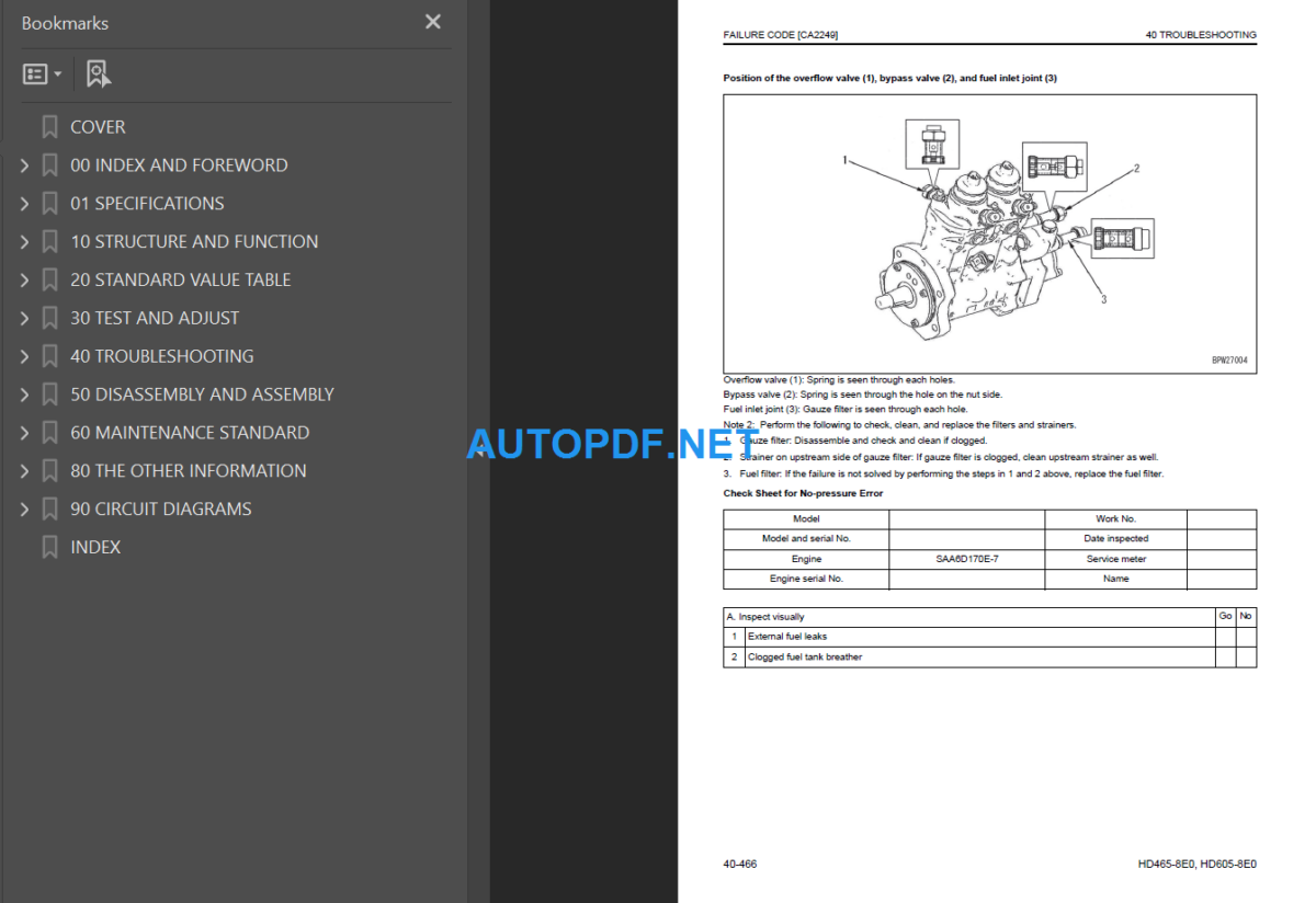 HD465-8E0 HD605-8E0 Shop Manual