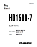 Komatsu HD1500-7 (A30109-A30110 A40111 & UP) Shop Manual