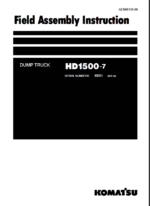 Komatsu HD1500-7 Field Assembly Instruction