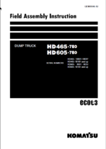 Komatsu HD465-7E0 HD605-7E0 Field Assembly Instruction