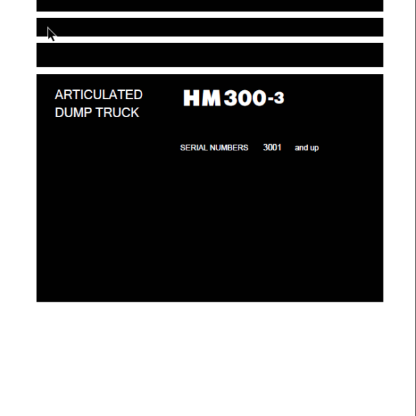 HM300-3 Field Assembly Instruction (3001 and up)