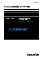 HD1500-8 (81001 and up) Field Assembly Manual