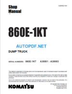 Komatsu 860E-1KT SN A30001-A30003 Shop Manual
