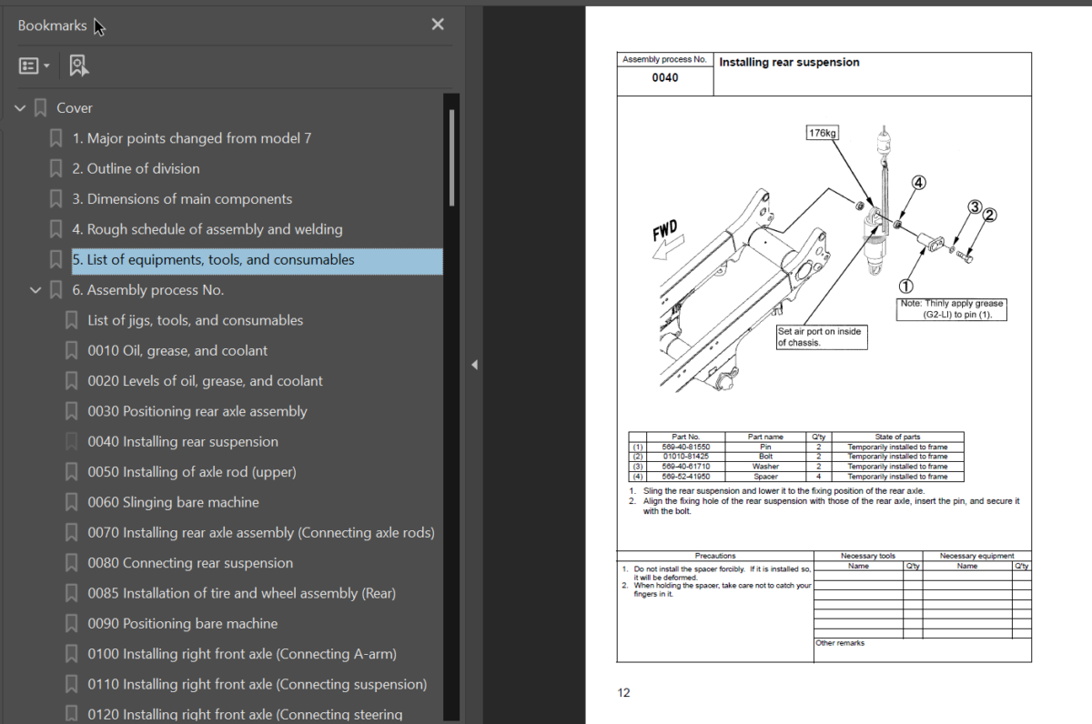 Komatsu HD465-7E0 HD605-7E0 Field Assembly Instruction