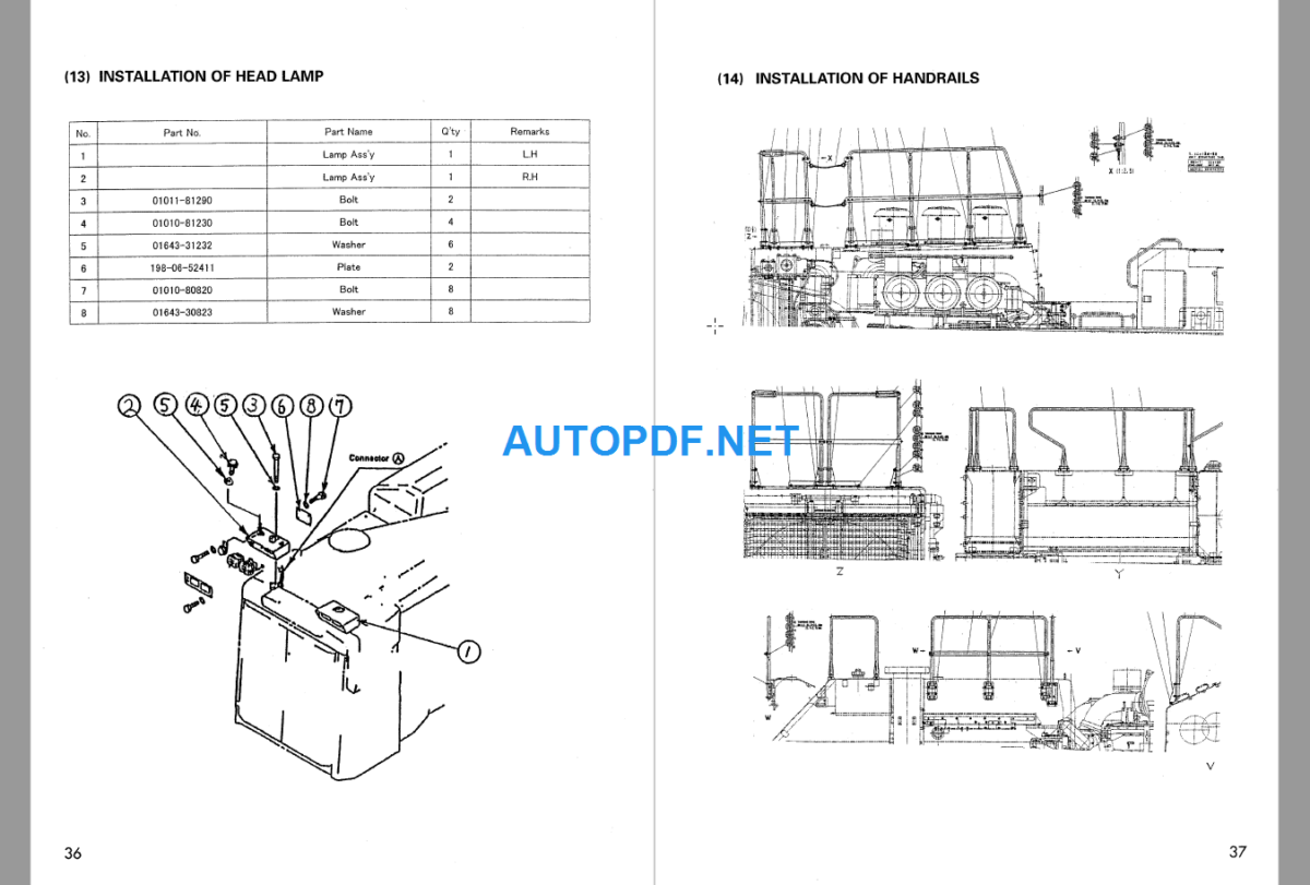 Komatsu Dozer D575A-3 Field Assembly Manual