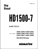 Komatsu HD1500-7 (A30001-A30048 A30056-A30057 A30065-A30066 A30071-A30072 A30076-A30077 A30081-A30084) Shop Manual