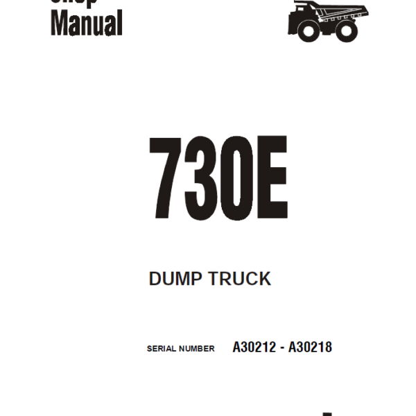 Komatsu 730E (A30212 - A30218) Shop Manual