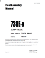 Komatsu 730E-8 Field Assembly Manual (A40002)