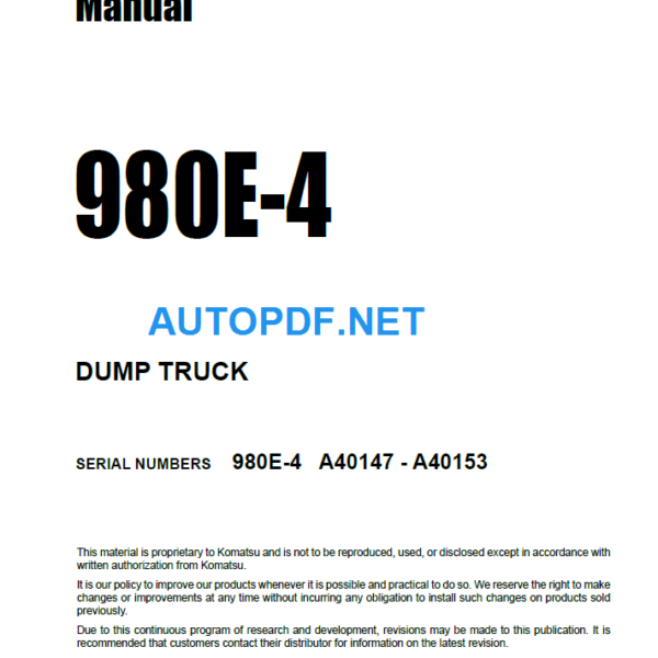 980E-4 Shop Manual