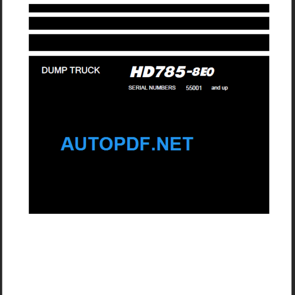 HD785-8E0 Shop Manual