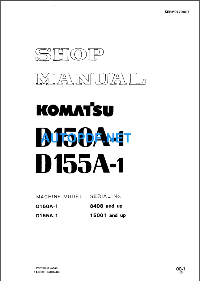 D150A-1 D155A-1 Shop Manual